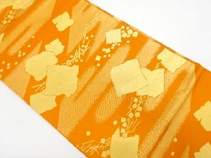 川島織物製　箔散らし模様織り出し名古屋帯